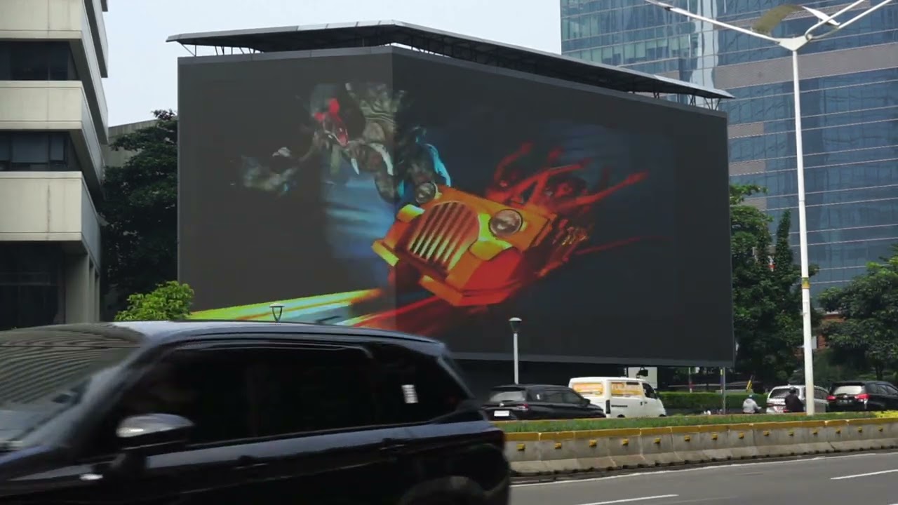 ANCOL (Kereta Misteri) LED Videotron - Jl. Jendral Sudirman, Jakarta