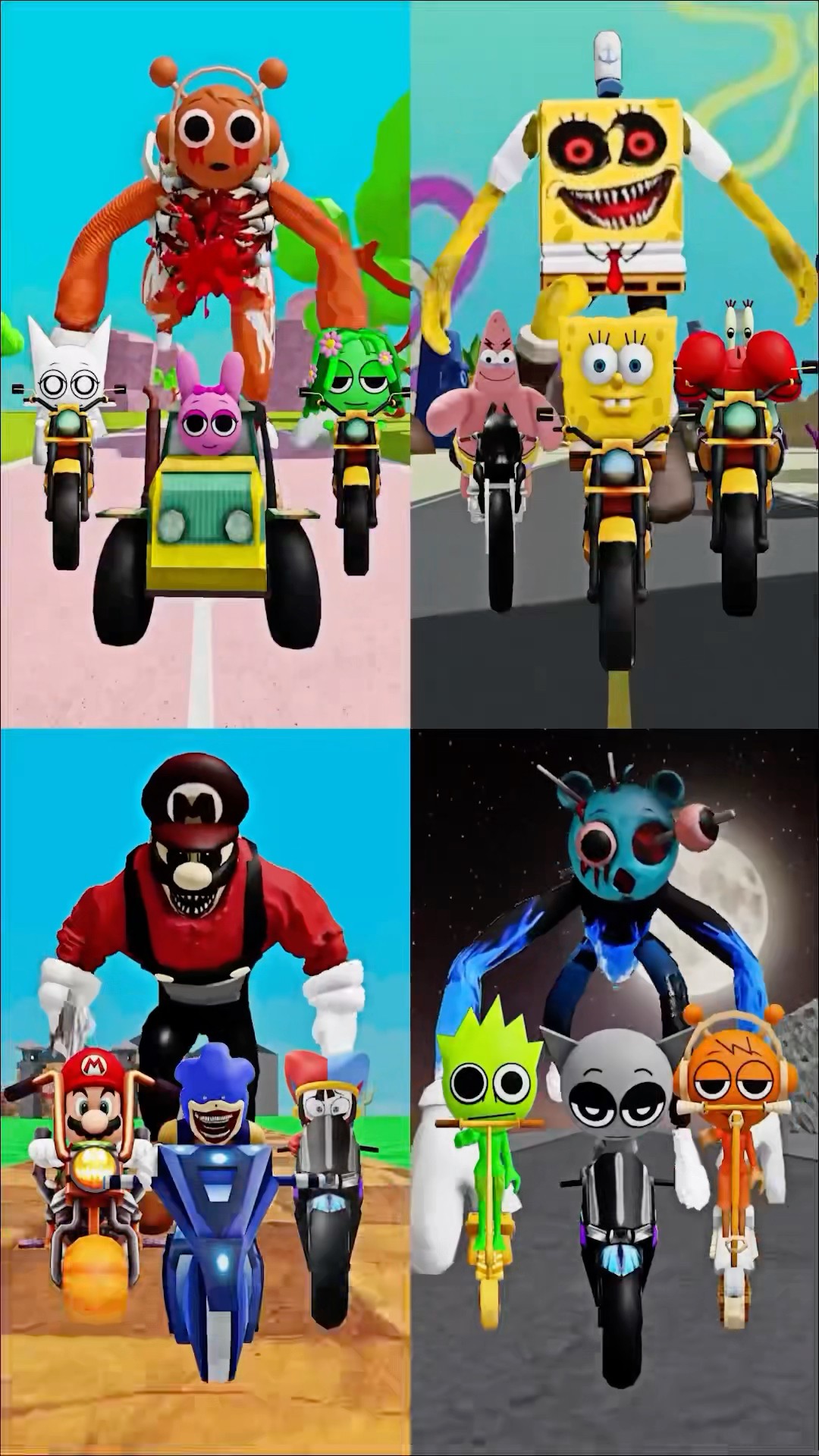 Monster Race #sprunki #incredibox #sonic #mario #pomni