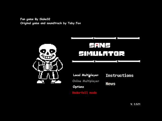 Sans simulator  Make your own sans battle! 