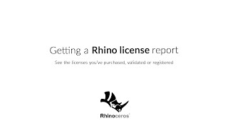 Getting a Rhino license report