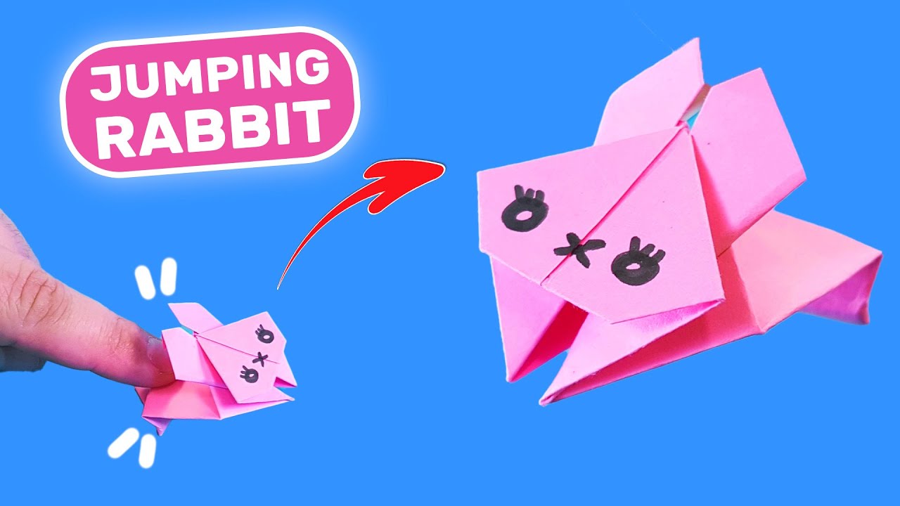 Easy! Origami Jumping Rabbit. How to make paper RABBIT. Easy paper