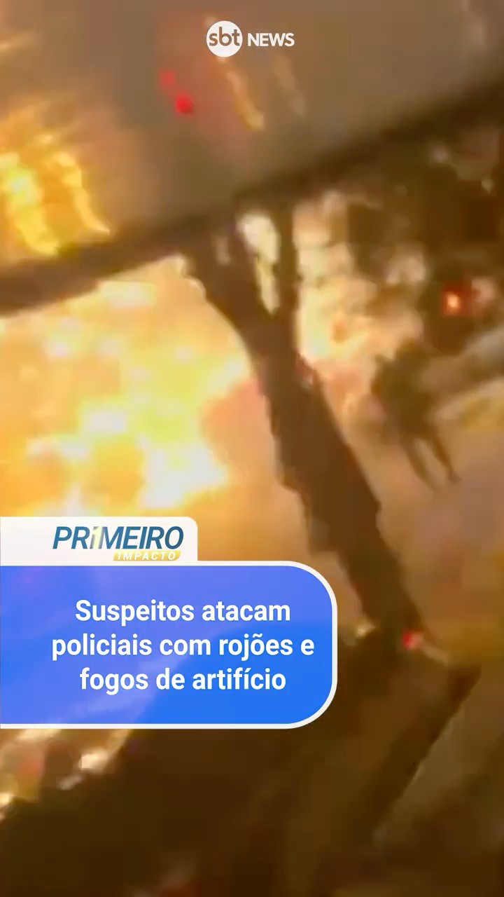 Suspeitos atacam policiais com rojões e fogos de artifício