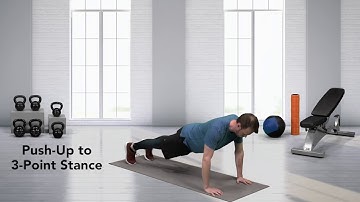 How to do a Push-Up to 3-Point Stance