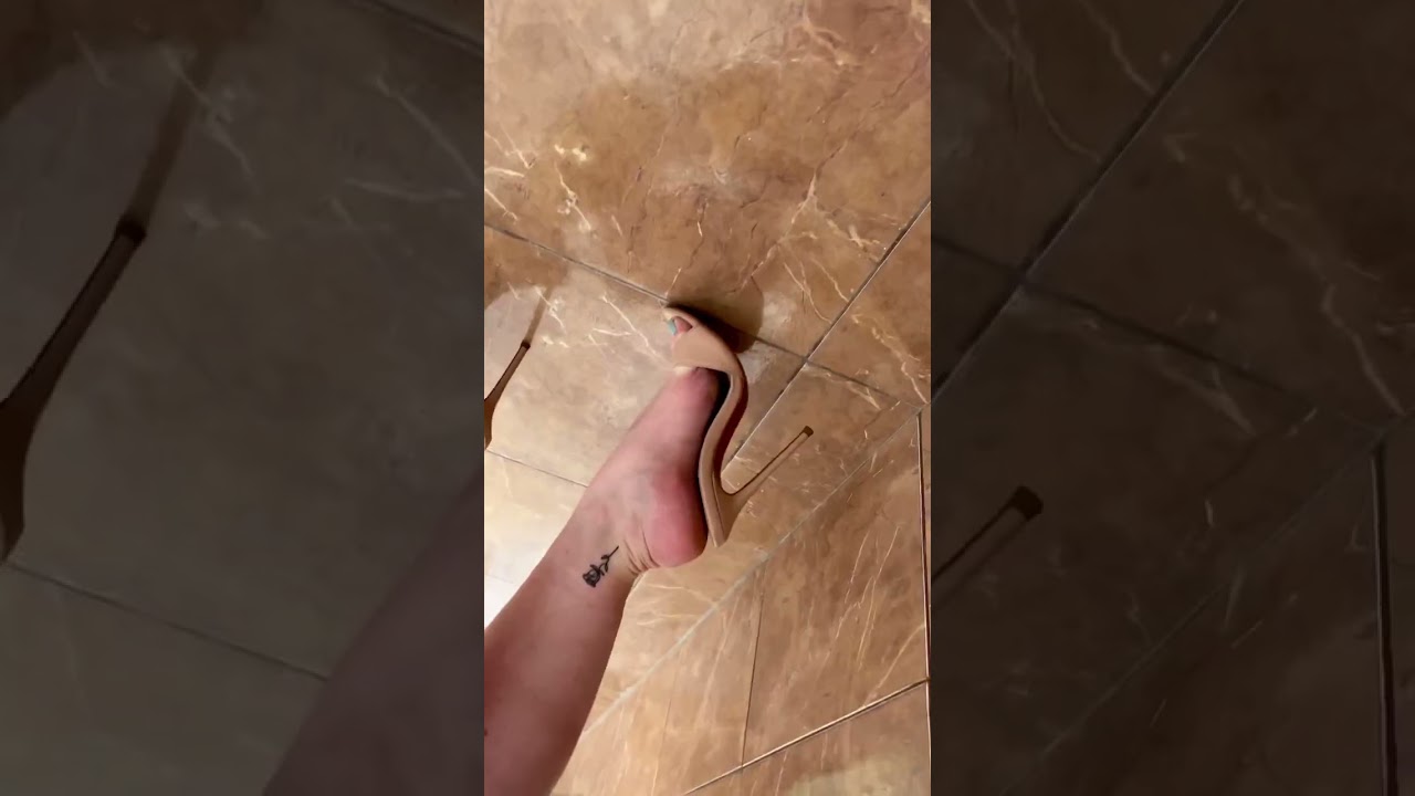 Swimwear, mules and a marble floor