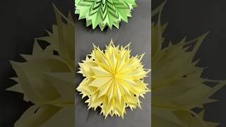YELLOW SNOWFLAKE ✨🪄#snowflake #papercraft #easycraftideas #shorts #viralshorts #diy #thehandmadens