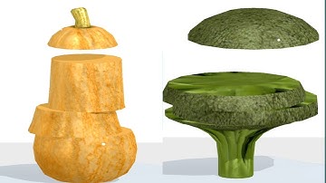 Stack Up!🥦🍐 slicing gameplay! very satisfying and relaxing ASMR games!