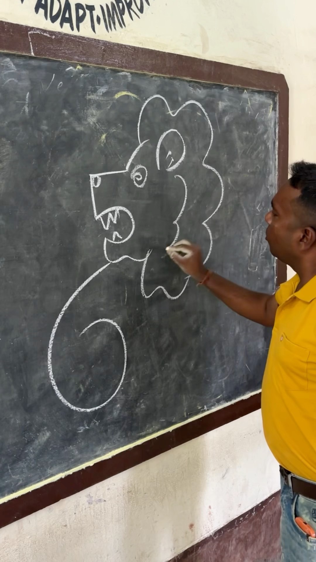 Draw a lion using 56 #art #shorts