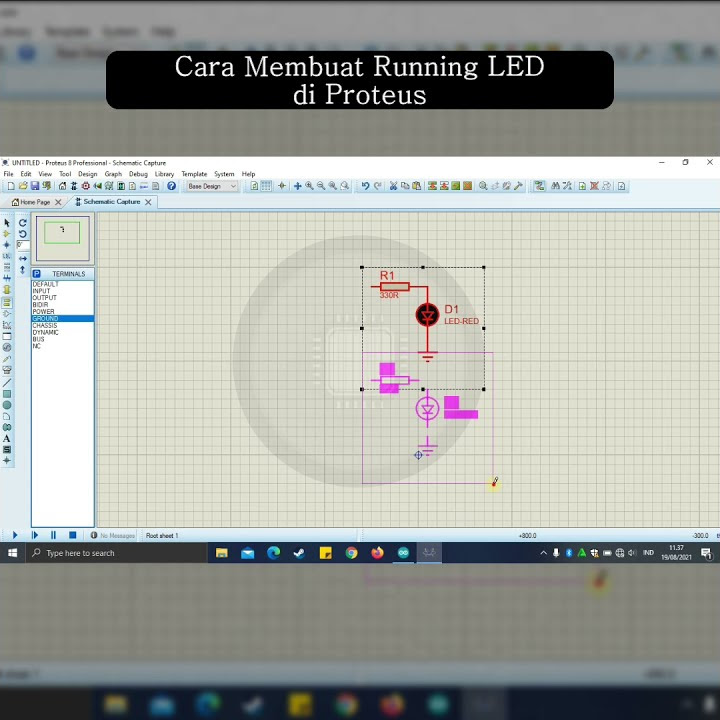 Cara membuat running led di proteus - YouTube