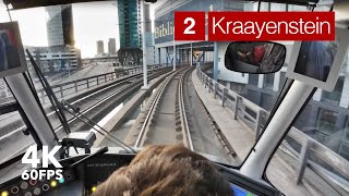 Driving a tram THROUGH the LIBRARY |  HTM Line 2 |  The Hague | 4K Tram Cabview | Siemens Avenio