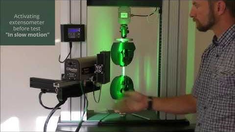 Tinius Olsen Tensile test with ONE video extensometer