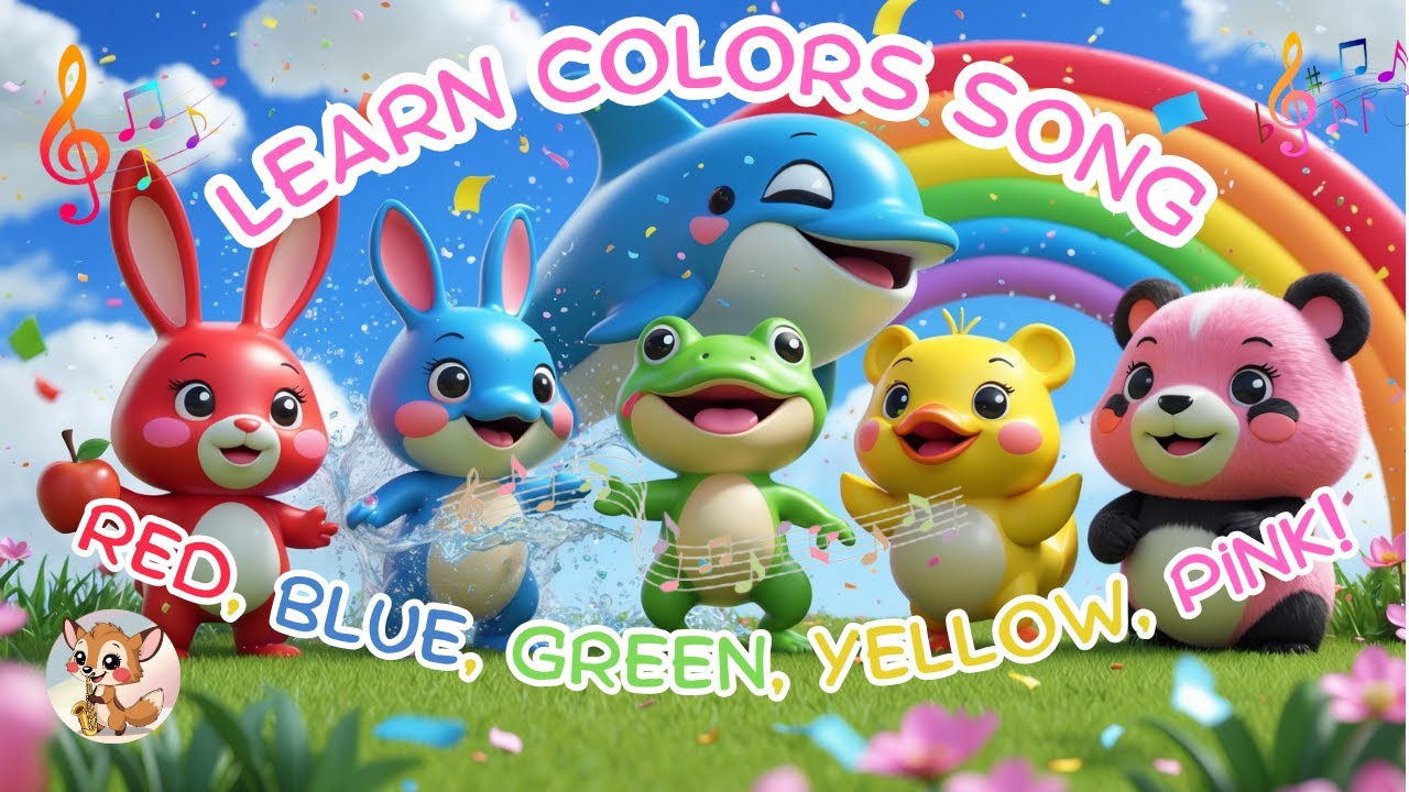 Colors Song for Kids | Learn Red, Blue, Green, Yellow & Pink | Fun ...