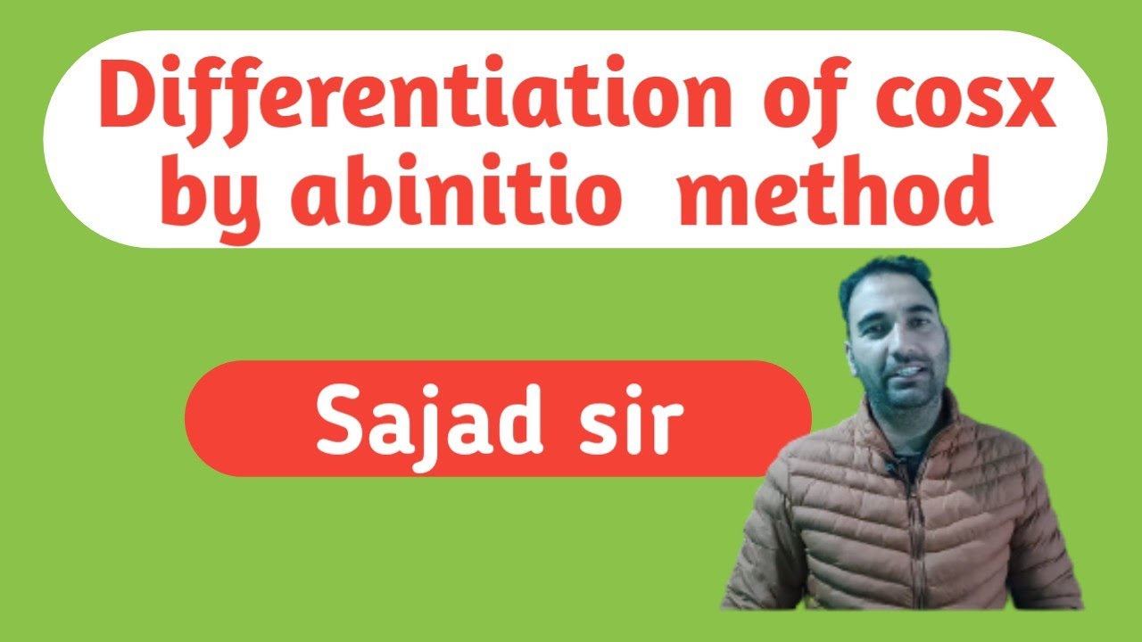 Differentiation of cosx by abinitio method youtube