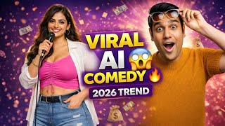 AI Se Stand-Up Comedy Videos Kaise Banaye 🔥 | Viral AI Comedy Trend (2026) screenshot 2
