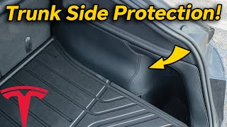 Tesla Model Y Juniper Rear Trunk Side Trim Panel Protectors | Scratch-Resistant Cargo Protection