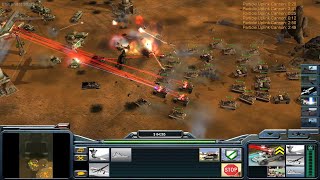 C&C Generals - Zero Hour: 1 vs. 7 - USA Laser vs. 7 Hard Armies (Death Valley)