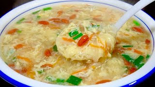 Drink more radish and egg soup in winter, learn a trick, the soup is sweet, thick and white