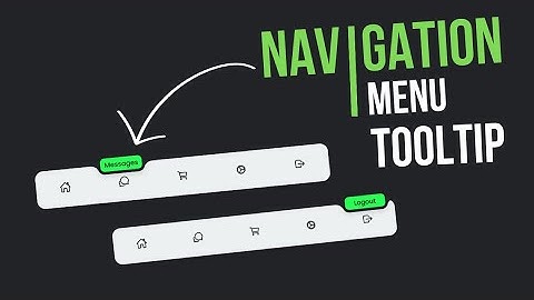 Navigation Menu Tooltip on Hover | Html & CSS