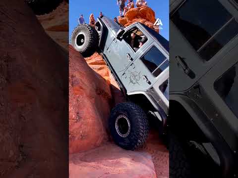 Person Drives Jeep Up Huge Cliff | People Are Awesome #shorts