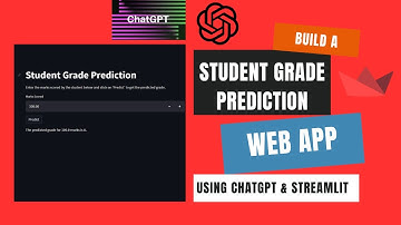 Building a Student Grade Prediction Web App using ChatGPT and Streamlit