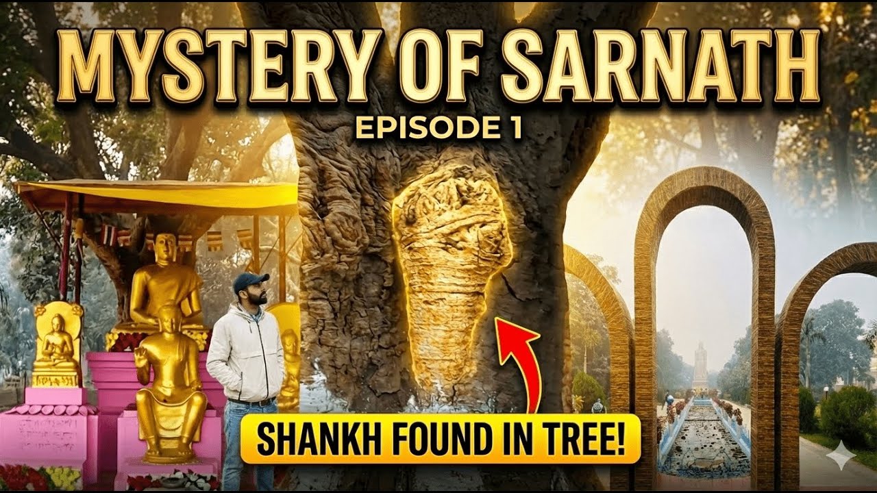 MYSTERY OF SARNATH with Guide: पेड़ के अंदर मिला असली शंख! 😱  @adakrishvlogs