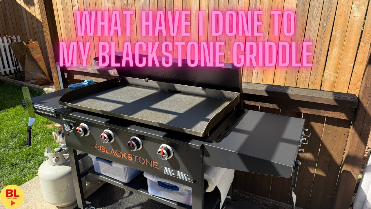 Cutting into my brand new Blackstone griddle to attach the lid