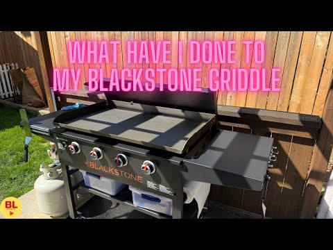 Cutting into my brand new Blackstone griddle to attach the lid