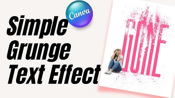 Grunge Text effect in Canva Tutorial | Scattered Dispersion Typography art