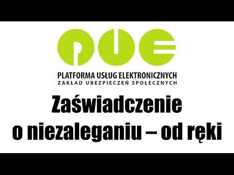 Zaświadczenie o niezaleganiu [ Elektroniczny ZUS ]