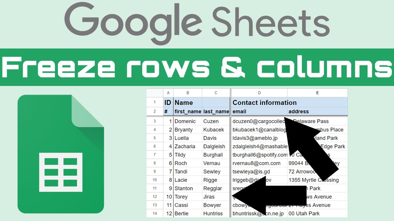 How To Freeze Multiple Rows And Columns In Google Sheets How To Freeze Multiple Rows And Columns In Google Sheets