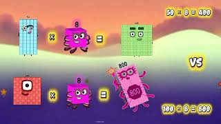 NUMBERBLOCKS 50 TIMES TABLE VERSUS 100 TIMES TABLE | LEARN MULTIPLICATION|@educationalcorner110 