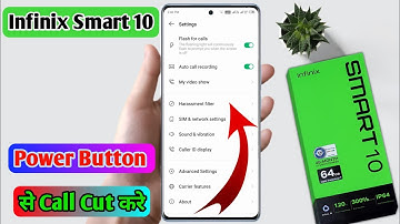 infinix smart 10 power button to end call | infinix smart 10 power button se call cut kaise kare