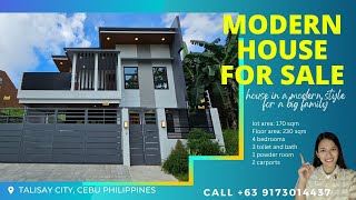 MODERN HOUSE FOR SALE | TALISAY CITY CEBU PHILIPPINES | SINGLE ATTACHED HOUSE | 4 BEDROOM HOUSE screenshot 1