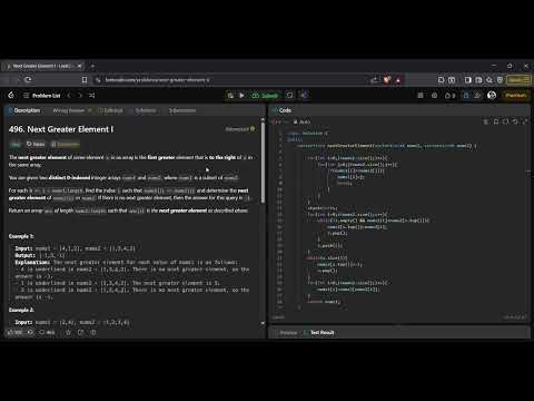 LeetCode 496 | Next Greater Element I | Monotonic Stack Solution in C++ | Easy