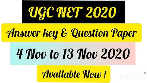 NTA UGC NET Answer key 2020♦️Ugc Net Answer Key🔥Ugc Net Question Paper 2020|Ugc Net June 2020 Result