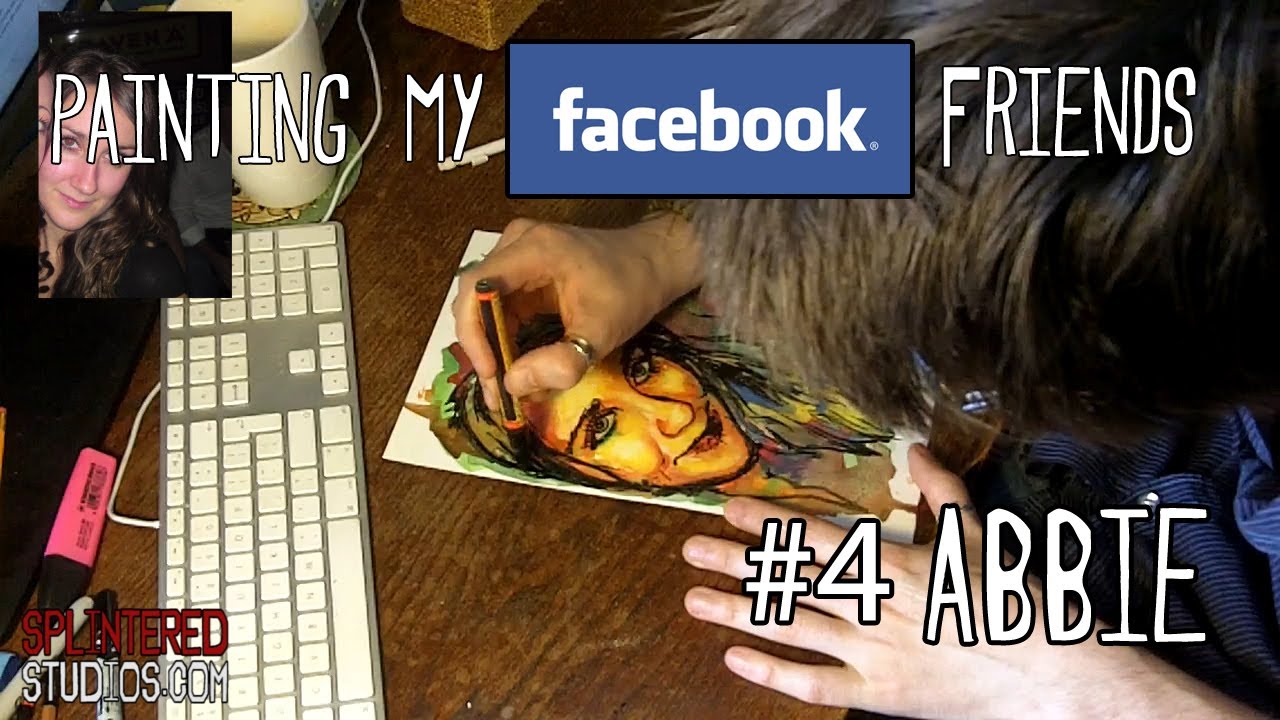 Painting My FaceBook Friends - #4 Abbie stencil art