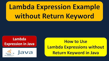 Lambda Expression Example without Return Keyword | Lambda expression in Java