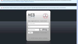 MEBWEB Ders 1.3 Giriş İşlemleri