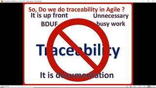 Traceability in Agile Processes