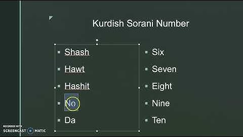 Learning Kurdish Sorani numbers 1-10 .Kurdish numbers. zhmaray Kurd. jmaray Kurdy.