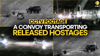 Israel-Hamas hostage release: CCTV footage of a convoy transporting released hostages | WION