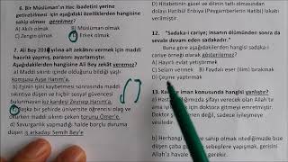 8. Di̇n Kültürü Ve Ahlak Bi̇lgi̇si̇ 1.Dönem 2. Yazili Sorulari