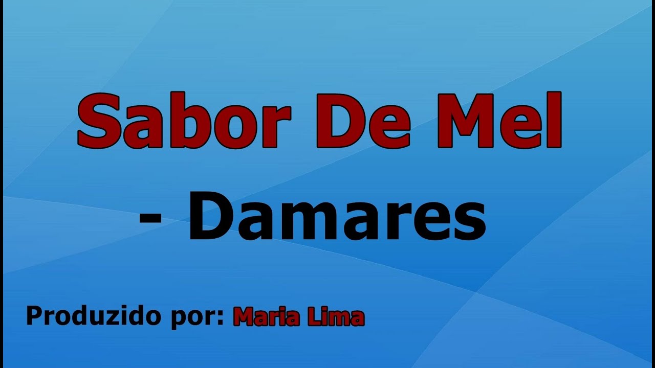 Sabor De Mel Damares playback com letra YouTube