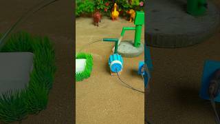 Mini hand pump project water with supply motor drinks rhino duck for farm #waterpump #shorts #696