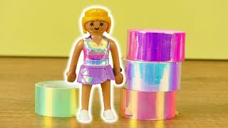 Playmobil KLEIDER selber machen | Cooles Top mit Rainbow Tape | Neuer Look mit Glitzer Klebeband DIY