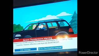 EAS Severe  Thunderstorm Warning/Tornado Warning  with Siren  Ambience