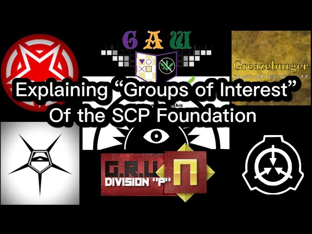 SCP Groups of Interest Explained: Chapter 1 - The Groups of