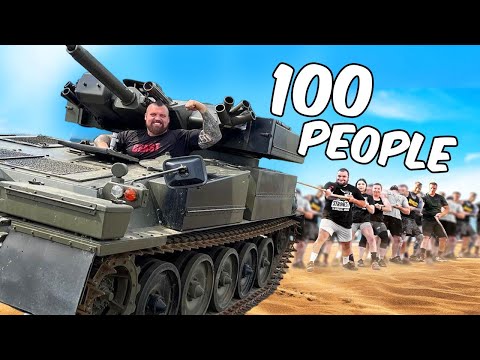 TUG OF WAR VS A TANK!!! (100+ PEOPLE)