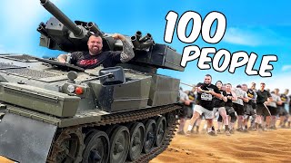 TUG OF WAR VS A TANK!!! (100+ PEOPLE)