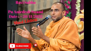 Latest Pravachan ! Ravi Sabha 20/11/2022 ! P Anirdesh Swami ! Baps Katha @BAPSEvent baps pravachan