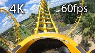 Boomerang front seat on-ride 4K POV @60fps Wild Adventures